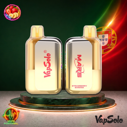 Vape descartável VapSolo Mars 50K sabor Strawberry Banana com 50000 puffs 50K tragadas mais barato