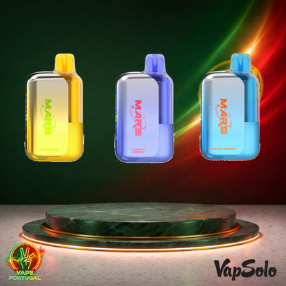 Vape descartável VapSolo Mars 50K com vários sabores e 50000 puffs 50K tragadas vista frontal mais barato