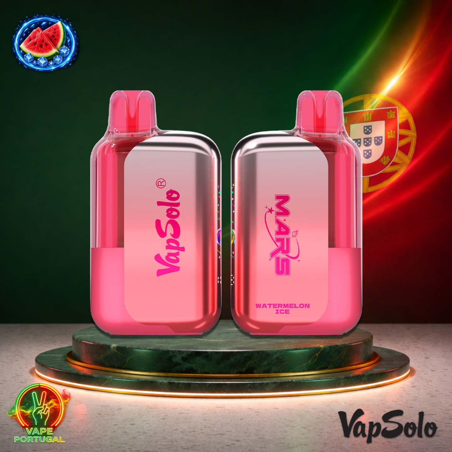Vape descartável VapSolo Mars 50K sabor Watermelon Ice com 50000 puffs 50K tragadas mais barato