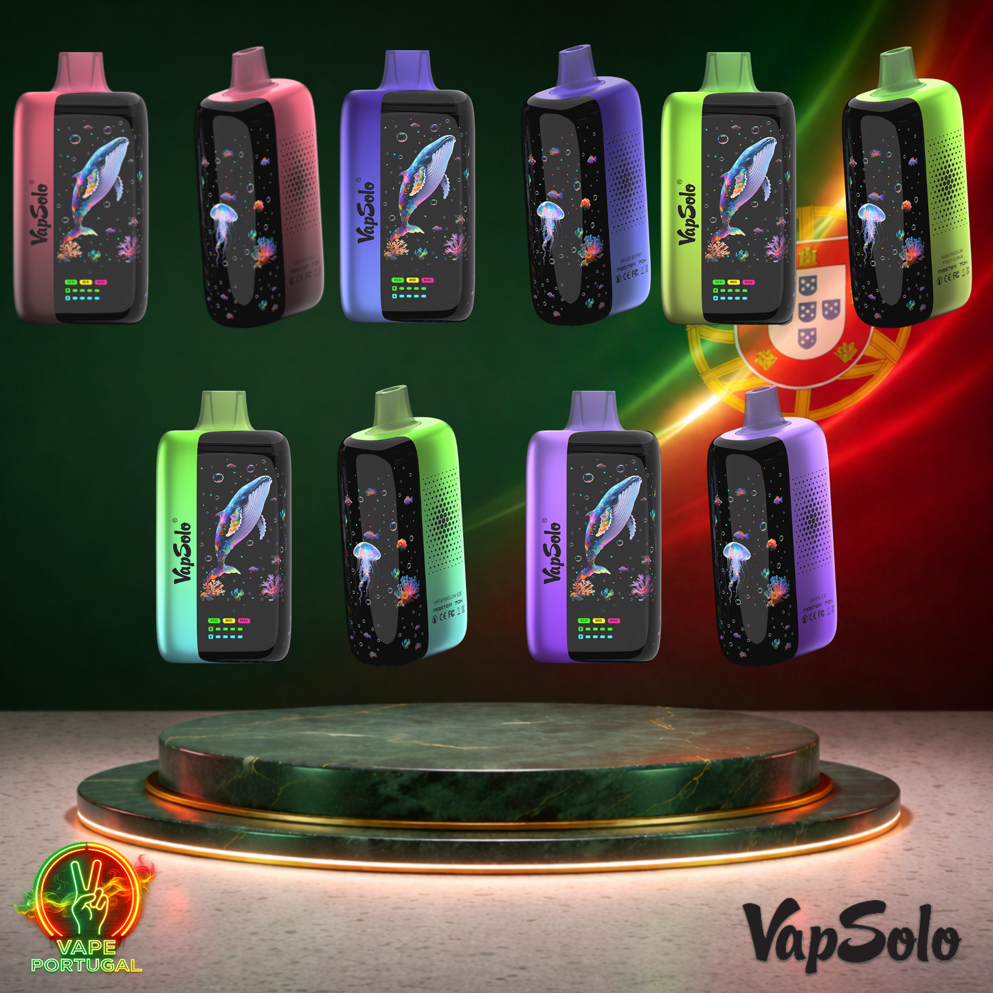 Vape descartável VapSolo Master 70K em vários sabores com 70000 puffs 70K tragadas mais barato