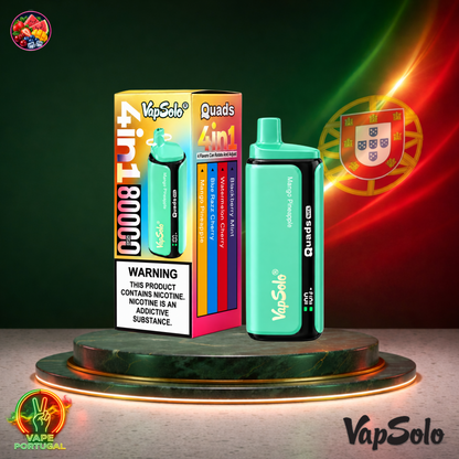 Vape descartável VapSolo Quads 80K Watermelon Blue Mango Pineapple 80000 puffs comprar em Portugal