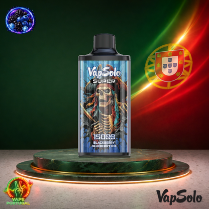 Vape descartável VapSolo Super 15K sabor Blackberry Blueberry Ice 15000 puffs 15K tragadas mais barato