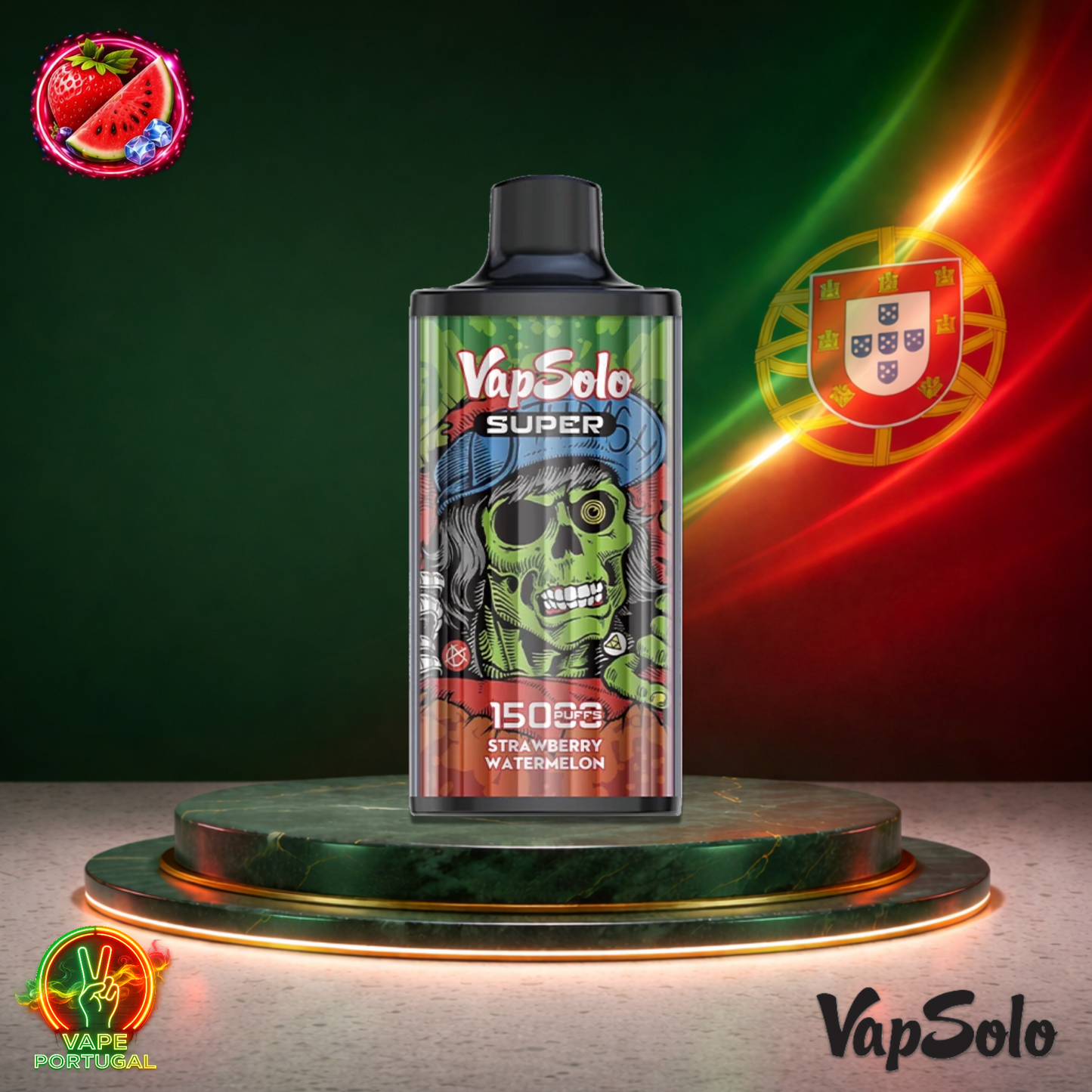 Vape descartável VapSolo Super 15K sabor Strawberry Watermelon 15000 puffs 15K tragadas mais barato