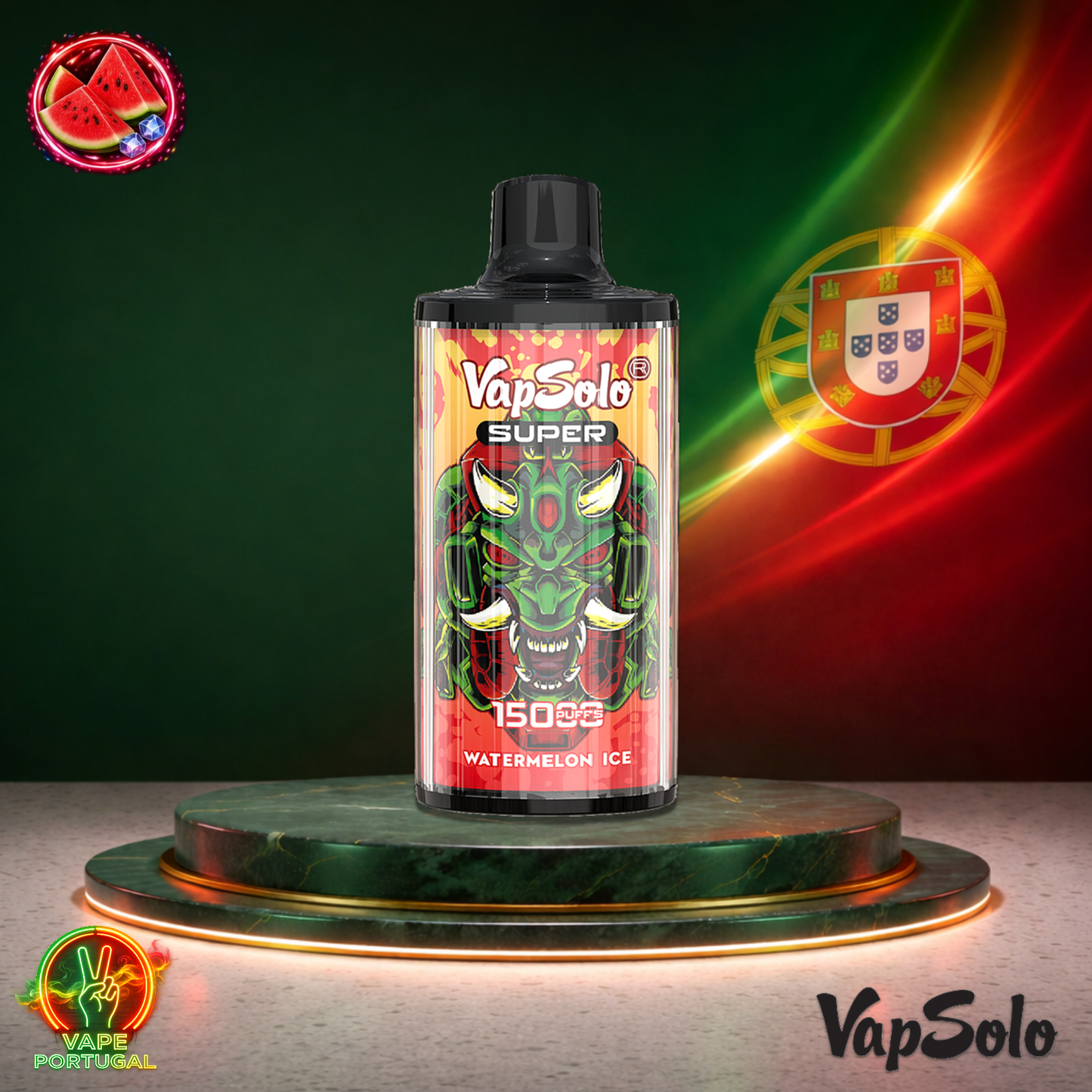 Vape descartável VapSolo Super 15K sabor Watermelon Ice 15000 puffs 15K tragadas mais barato