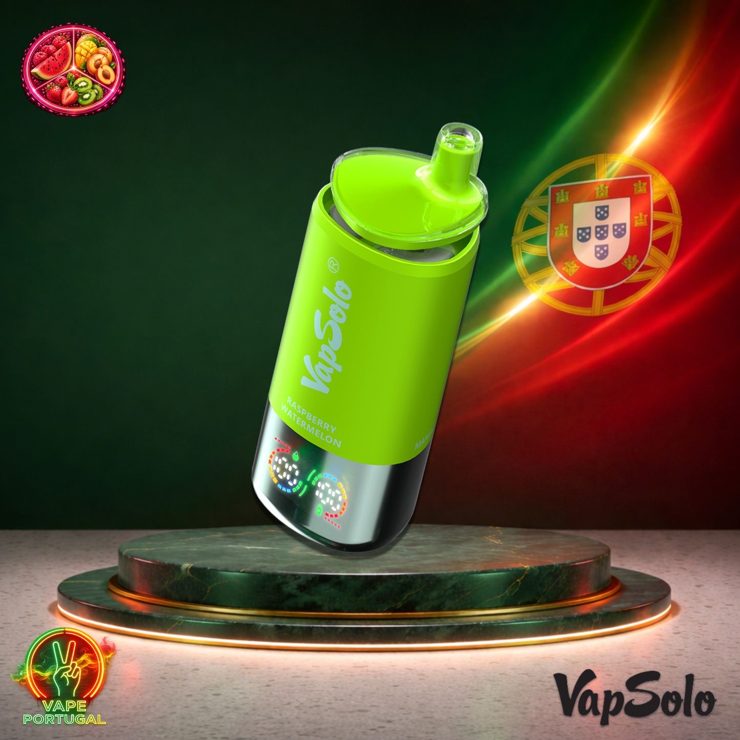 Vape descartável VapSolo Triple 30K sabores Pineapple Coconut, Strawberry Banana e Blue Razz com 30000 puffs 30K tragadas mais barato
