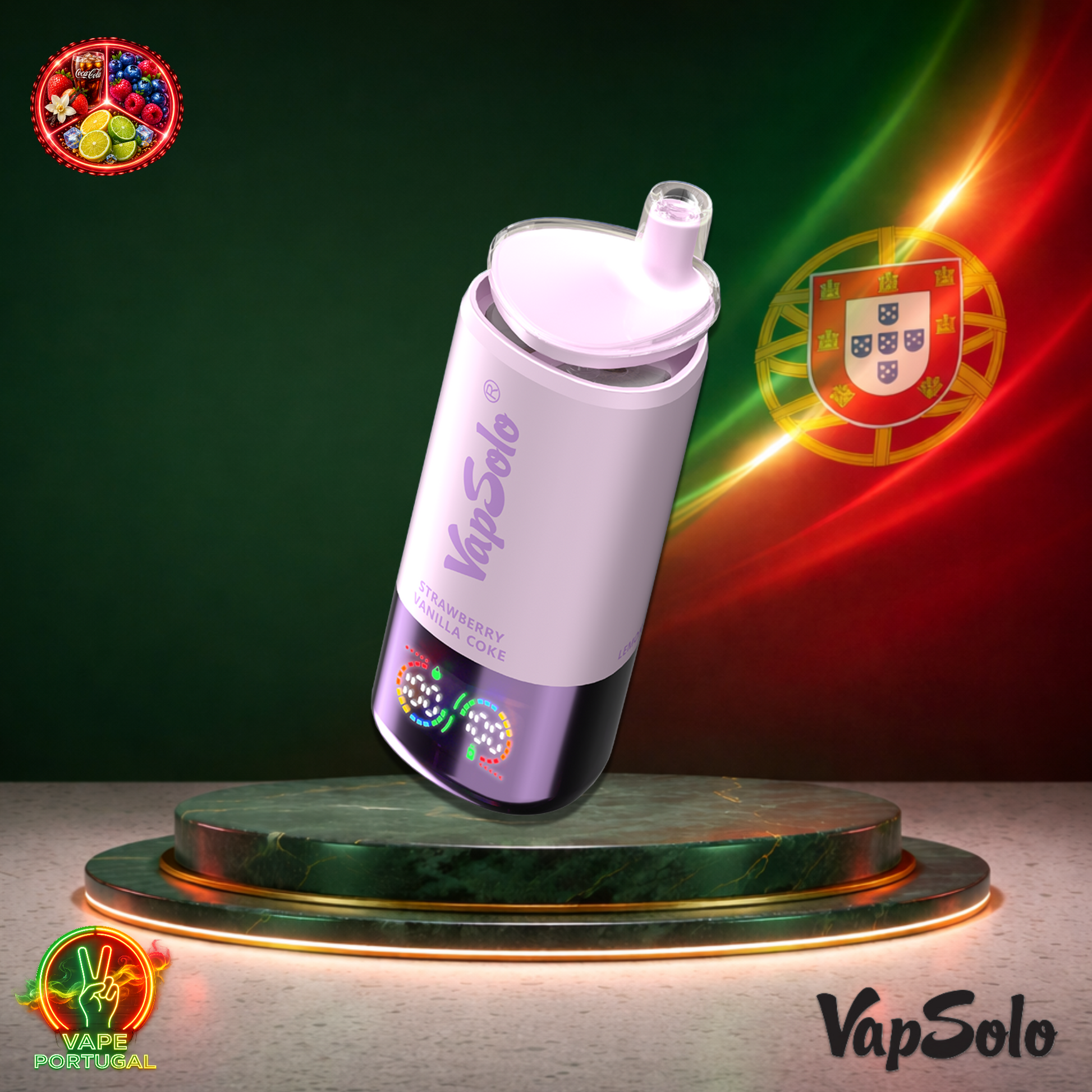 Vape descartável VapSolo Triple 30K sabores Strawberry Vanilla Coke, Blueberry Raspberry e Lemon Lime com 30000 puffs 30K tragadas mais barato