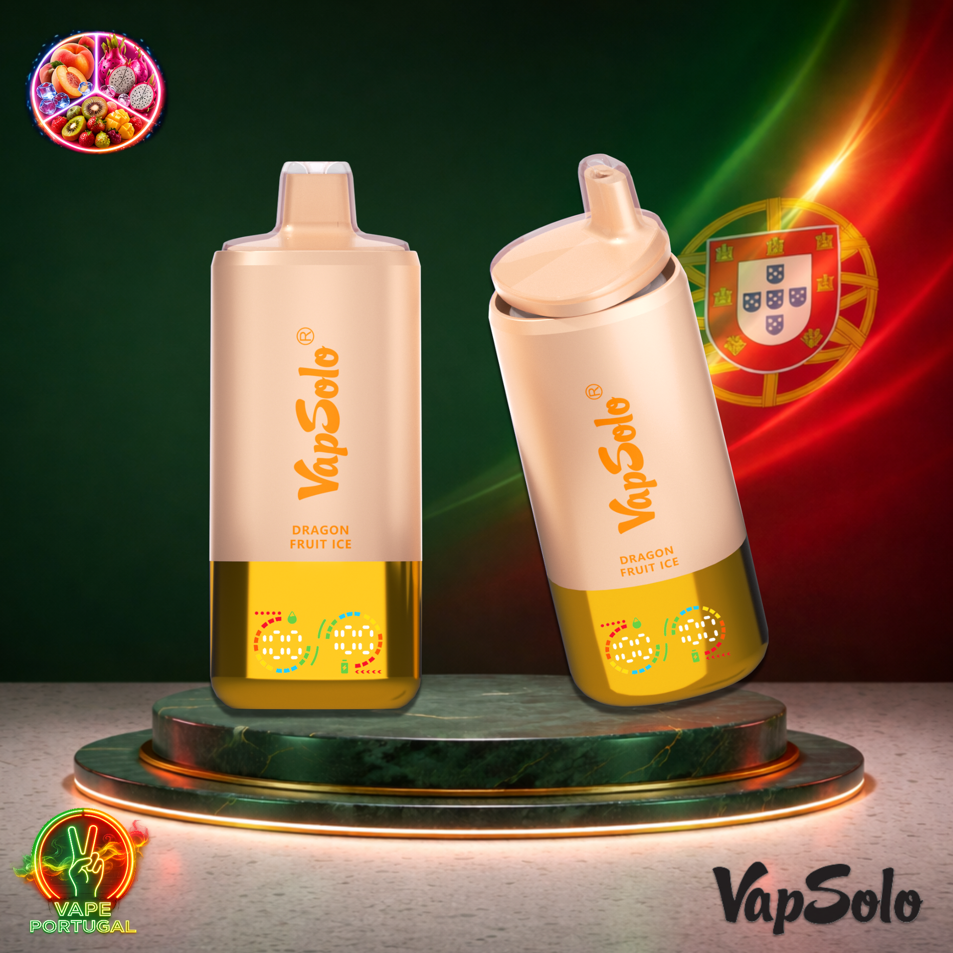 Vape descartável VapSolo Triple Pro 60K sabor Peach Ice Dragon Fruit Ice Mix Fruit 60000 puffs 60K tragadas mais barato