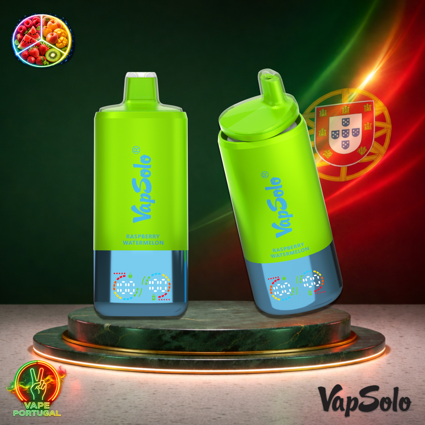 Vape descartável VapSolo Triple Pro 60K sabor Raspberry Watermelon Mango Peach Strawberry Kiwi 60000 puffs 60K tragadas mais barato