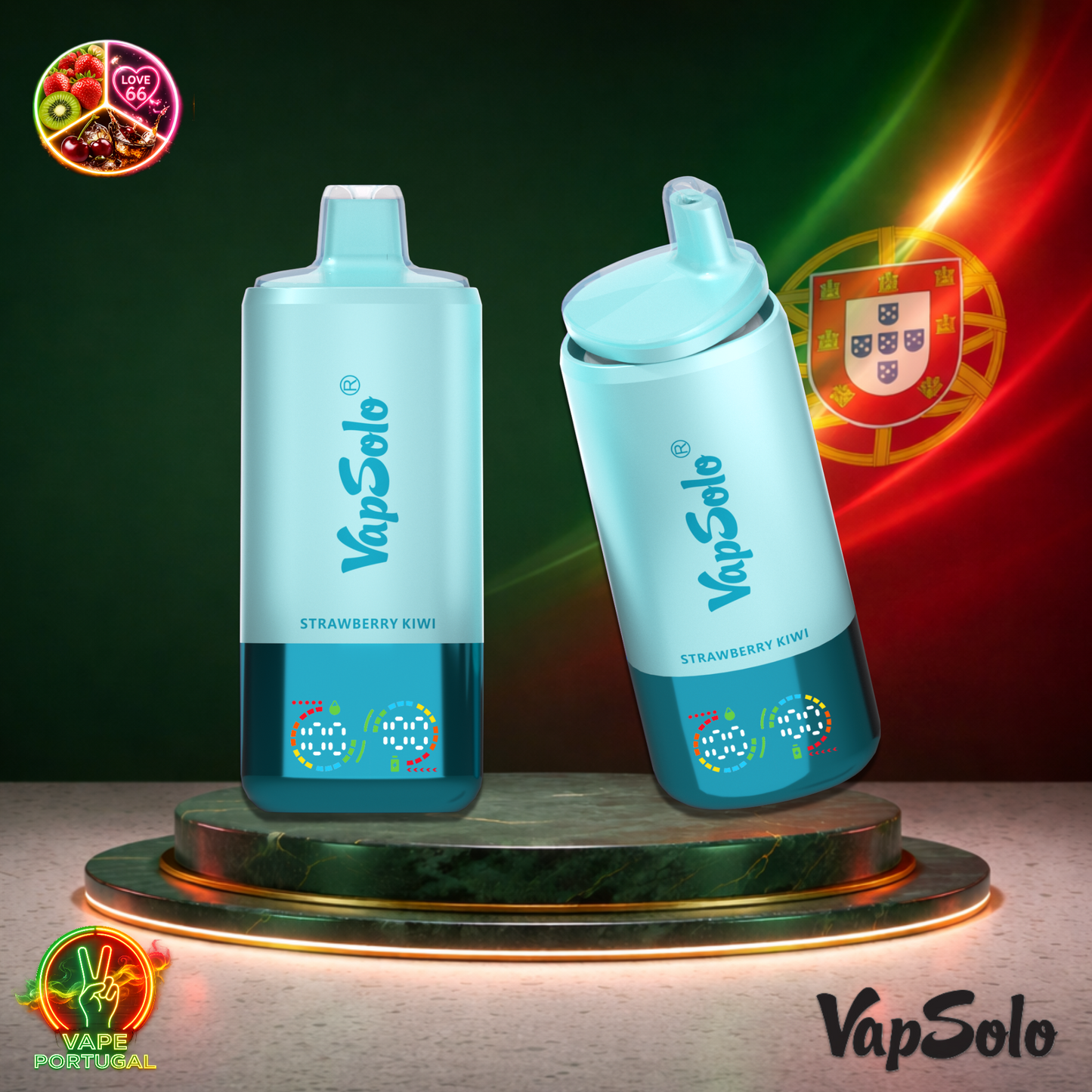 Vape descartável VapSolo Triple Pro 60K sabor Strawberry Kiwi Love 66 Cherry Cola 60000 puffs 60K tragadas mais barato