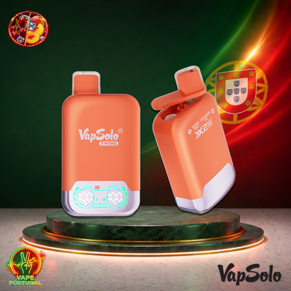 Vape descartável VapSolo Twins 20K sabor Cherry Cola & Juicy Peach Ice com 20000 puffs 20K tragadas mais barato