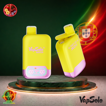 Vape descartável VapSolo Twins 20K sabor Strawberry Banana & Fizzy Cherry com 20000 puffs 20K tragadas mais barato