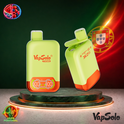 Vape descartável VapSolo Twins 20K sabor Watermelon Ice & Mixed Berry com 20000 puffs 20K tragadas mais barato