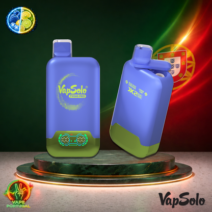 Vape descartável VapSolo Twins Pro 50K sabor Blue Razz Lemonade Lemon Lime 50000 puffs 50K tragadas