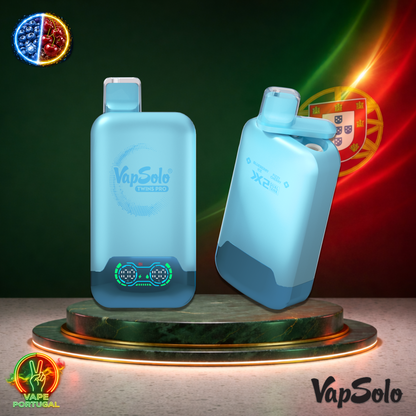 Vape descartável VapSolo Twins Pro 50K sabor Blueberry Ice Fizzy Cherry 50000 puffs 50K tragadas