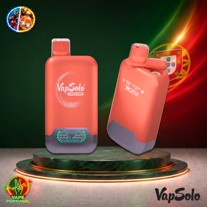 Vape descartável VapSolo Twins Pro 50K sabor Cherry Cola Juicy Peach Ice 50000 puffs 50K tragadas
