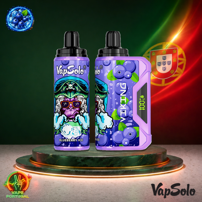 Vape descartável VapSolo Viking 12K sabor Blueberry Ice com 12000 puffs 12K tragadas mais barato