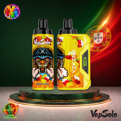 Vape descartável VapSolo Viking 12K sabor Gummy Bear com 12000 puffs 12K tragadas mais barato