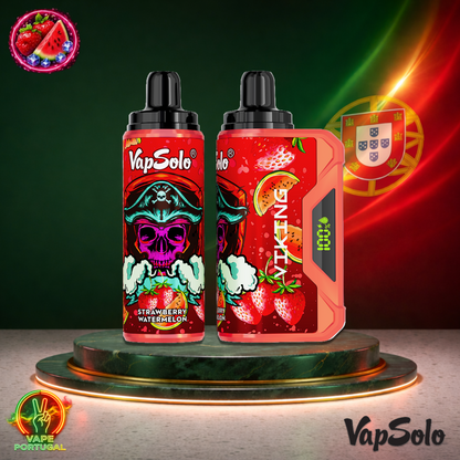 Vape descartável VapSolo Viking 12K sabor Strawberry Watermelon com 12000 puffs 12K tragadas mais barato