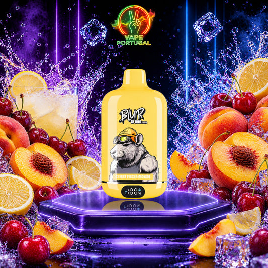 Vape Descartável Blur 15K Cherry Peach Lemonade 15000 puffs comprar em Portugal