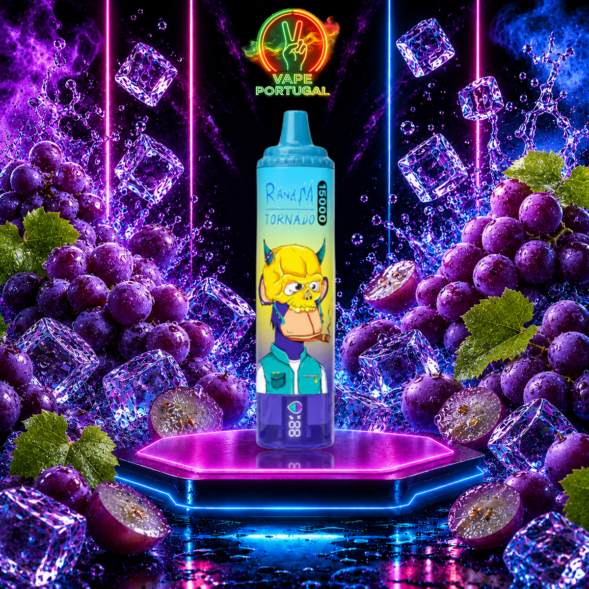 Vape Descartável Fumot Tornado 15K Grape Ice 15000 puffs comprar em Portugal