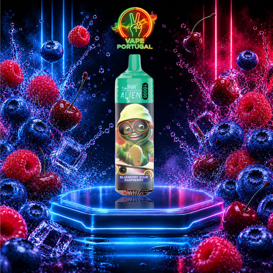 Vape Descartável JNR Alien 10K Blueberry Sour Raspberry 10000 puffs comprar em Portugal