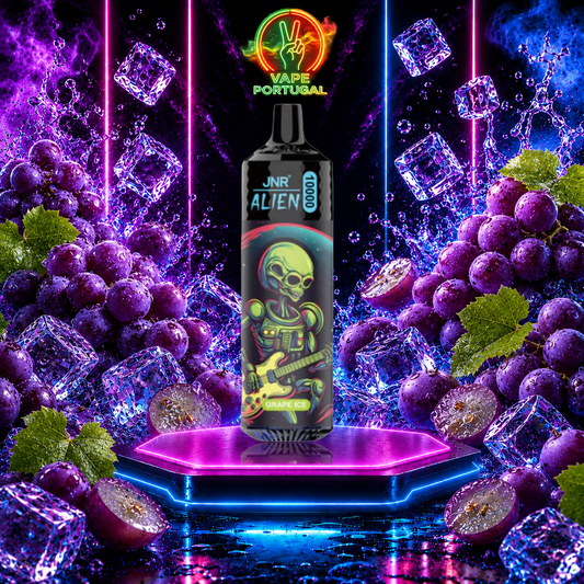 Vape Descartável JNR Alien 10K Grape Ice 10000 puffs comprar em Portugal