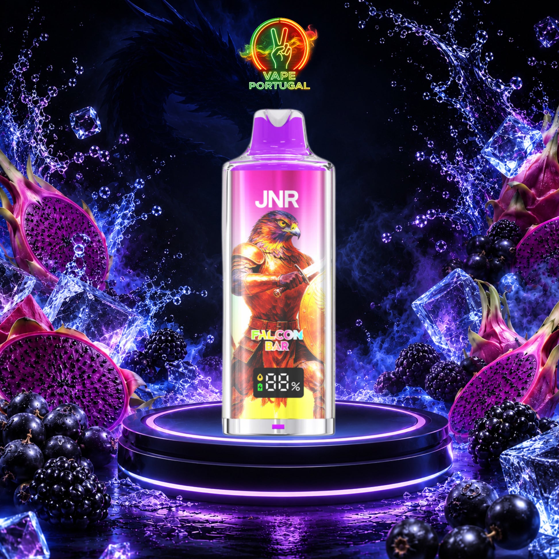 Vape Descartável JNR Falcon Bar 48K Black Dragon Ice 48000 puffs comprar em Portugal