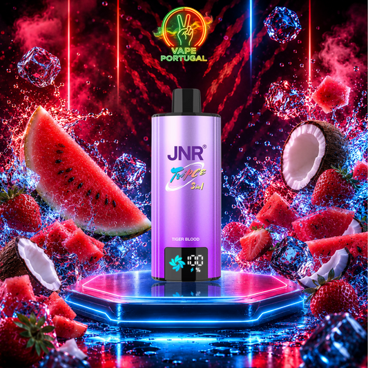 Vape Descartável JNR Triple 110K Tiger Blood 2% nicotina 110000 puffs em Portugal