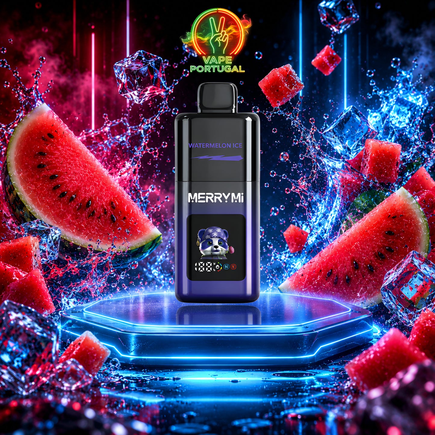 Vape Descartável Watermelon Ice – MerryMi Mecha Pro 35K