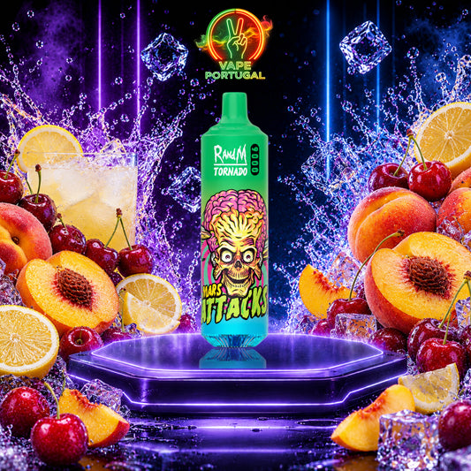 Vape Descartável RandM Tornado 9K Cherry Peach Lemonade 9000 puffs comprar em Portugal