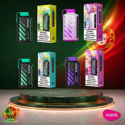 Vape descartável Vozol Gear Power 20K vários sabores disponíveis 20000 puffs 20K tragadas vista lateral oficial Portugal mais barato