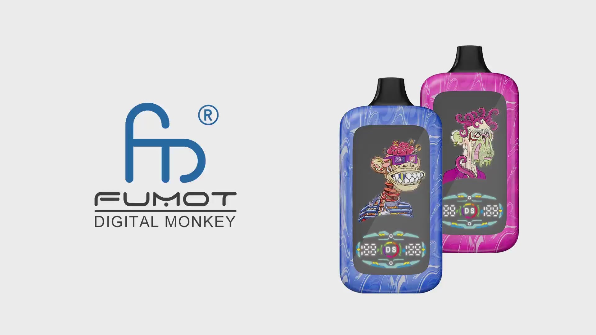 Vape descartável Fumot Digital Monkey 40K sabor Portugal Video 40000 puffs 40K tragadas mais barato