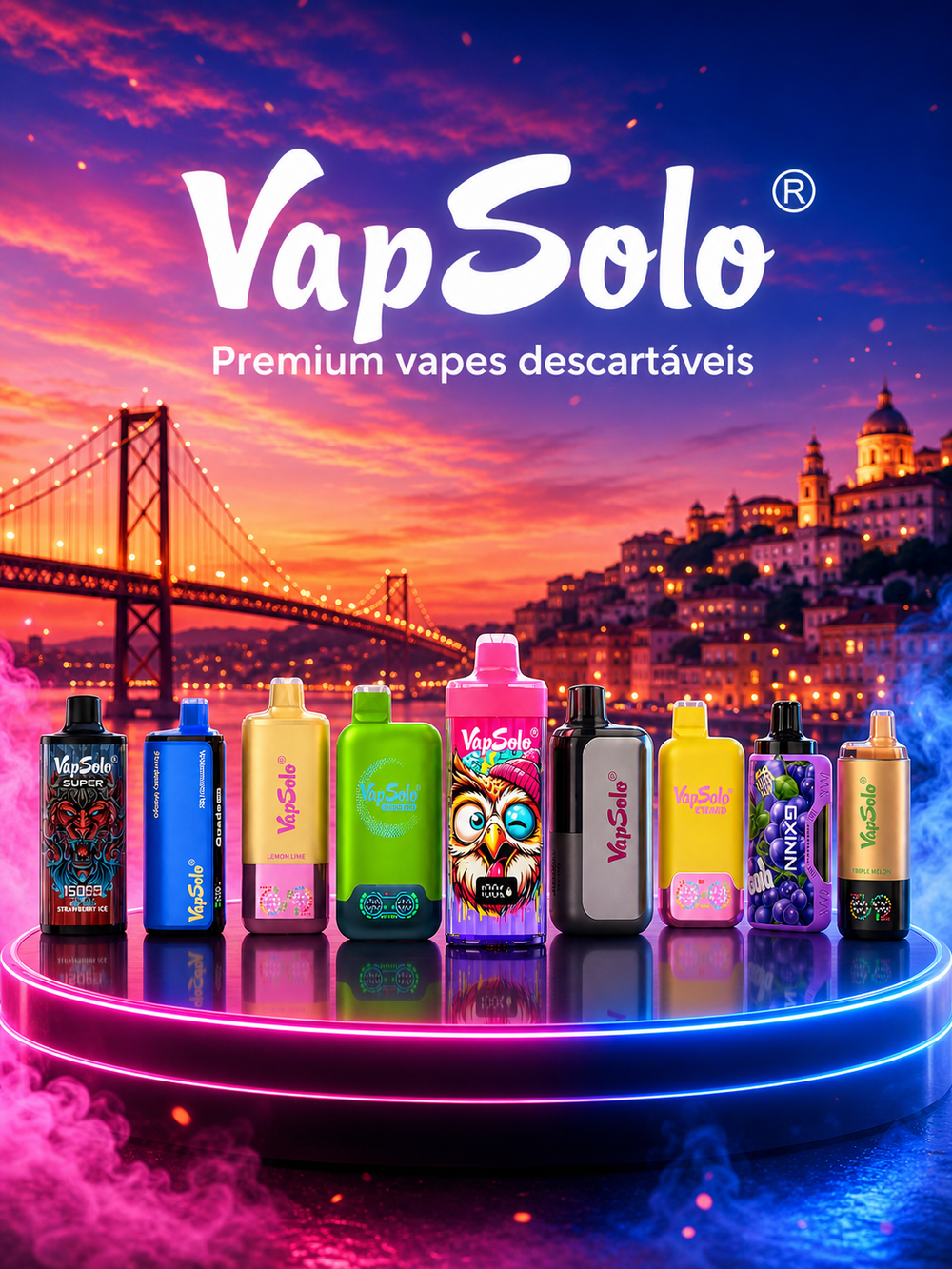 Vapes descartáveis Vapsolo em Portugal na vapeportugal.pt banner mobile com melhores ofertas e modelos populares